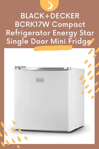 BLACK+DECKER BCRK17W Compact Refrigerator Energy Star Single Door Mini Fridge with Freezer